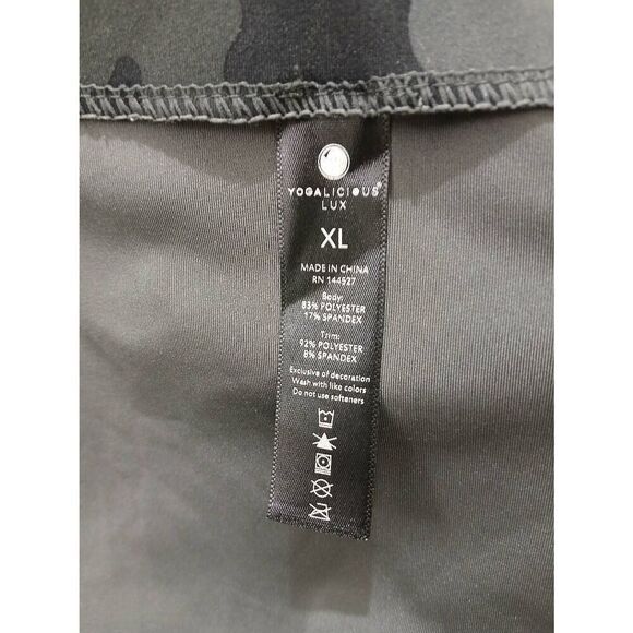 Yogalicious womens xl camou full zip running jacket gray black mock neck - Picture 6 of 7